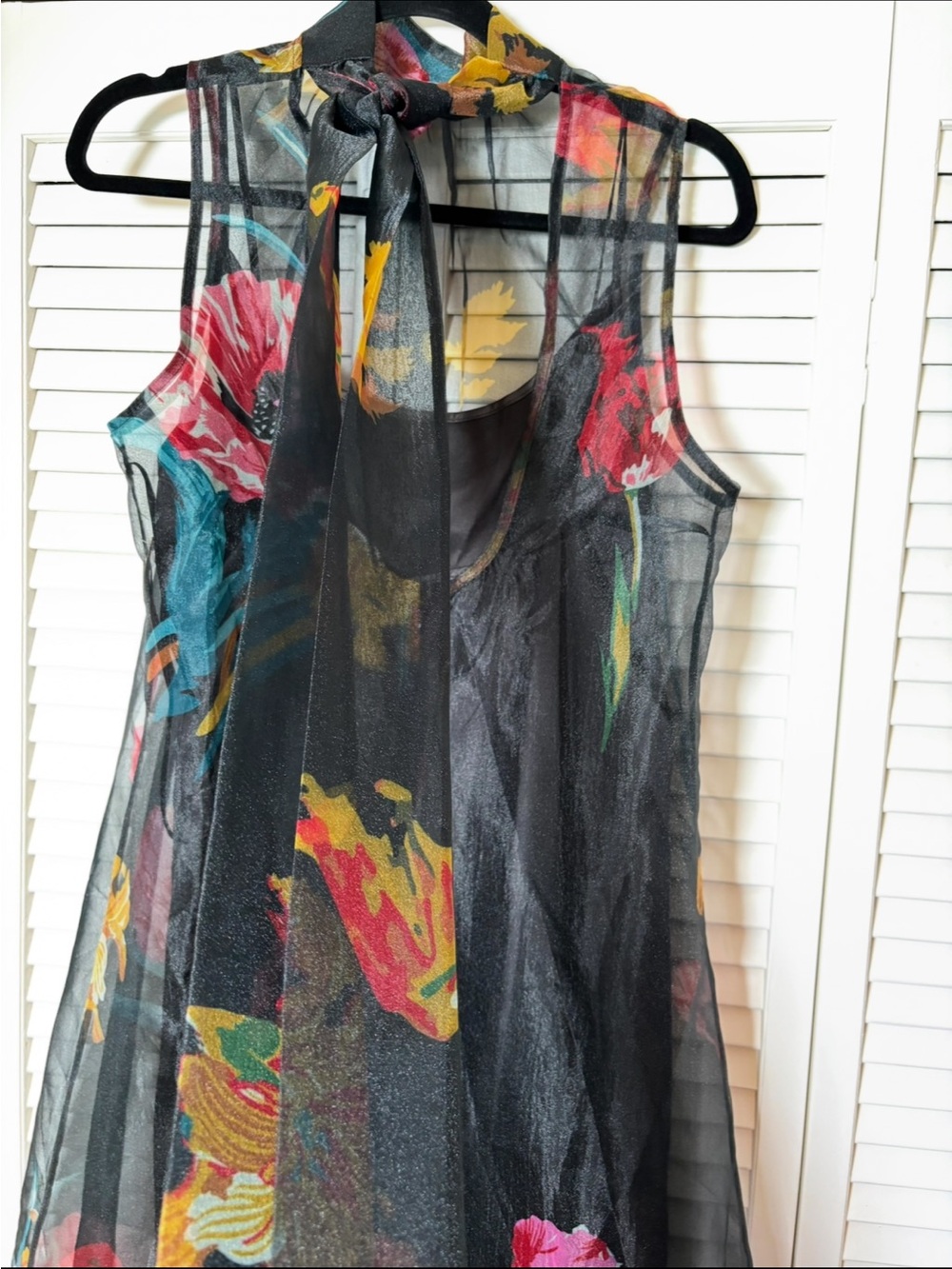 NWT CAARA Melody Tulip Garden Floral Organza Ted Baker Factory Maxi Dress Large - Picture 6 of 8